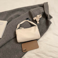 Thumbnail for Covelin Small Women's Shoulder Bag - Minimalist & Stylish Top-Handbag with Lychee Leather Beige
