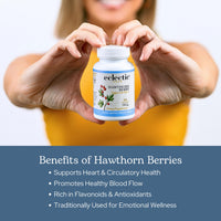 Thumbnail for Eclectic Herb - Hawthorn Berry Capsules | Cardiovascular Support | Heart Health, Circulation & Digestion Support | US-Grown, Vegan, Non-GMO, Gluten Free (90 CT | 500 mg)