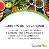 Thumbnail for NaturesPlus Ultra Probiotics - 60 Vegan Capsules - Full Spectrum Total Body Support - Includes Prebiotic Acai - 60 Servings