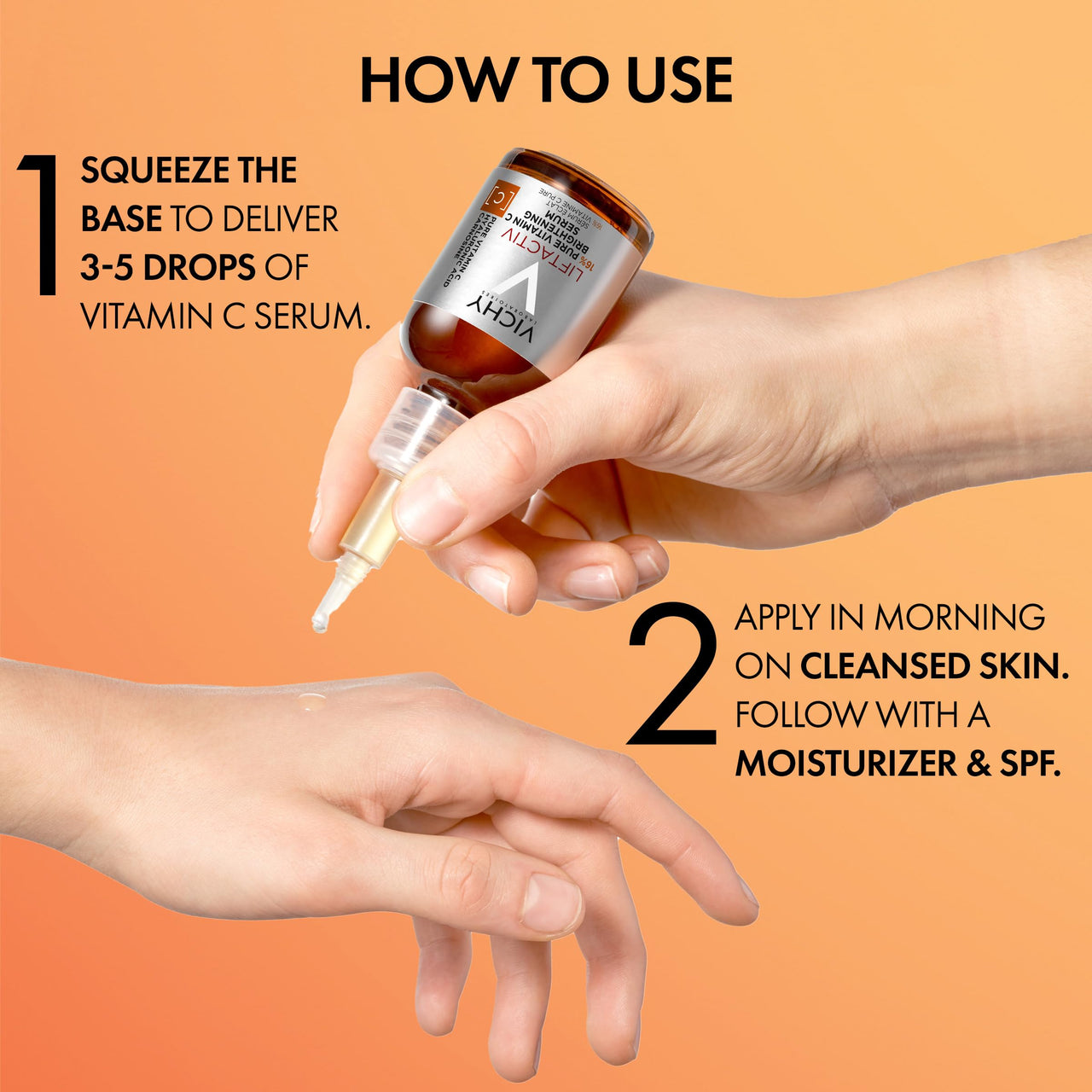 Vichy LiftActiv Vitamin C Serum For Face, Brightening Serum With 15% Pure Vitamin C + Hyaluronic Acid + Vitamin E, Reduces Fine Lines, Smooths Skin Texture, Improves Radiance, Anti Aging