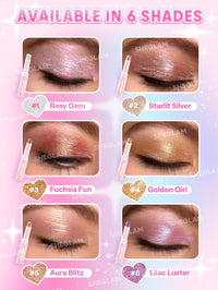 Thumbnail for SHEGLAM Crystal Jelly Glaze Stick Eye Shadow Stick Eyeliner Brightener Pencil Crayon with Brush Easy to Blend Long Lasting Shimmer Eyeshadow-Starlit Silver