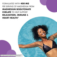 Thumbnail for Bluebonnet Magnesium Glycinate, Energy Production*, Enzyme Function*, Non-GMO Certified by NSF, Vegan, Kosher Certified, Gluten-Free, Soy-Free, Dairy-Free, 60 Vegetable Capsules, 15 Servings