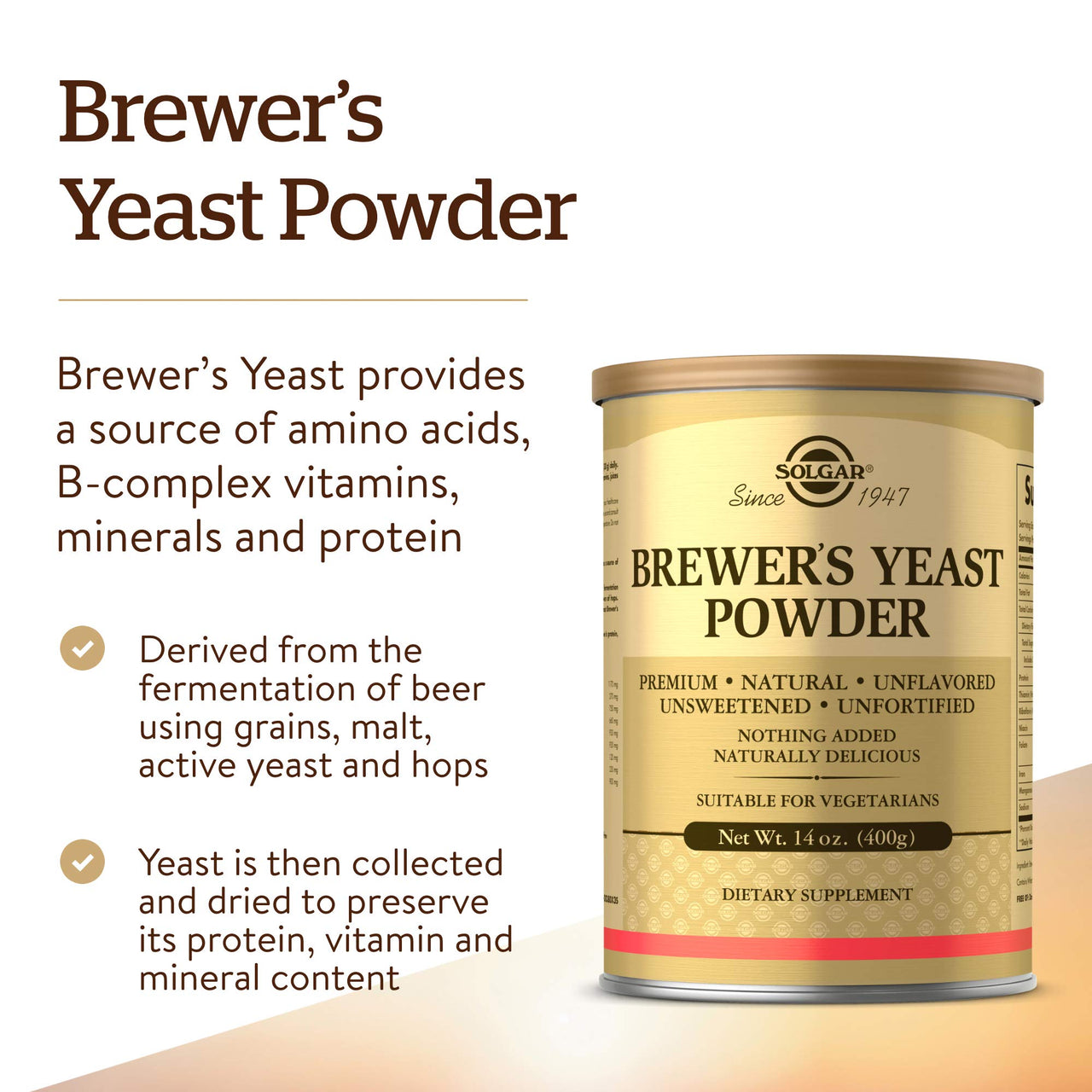 Solgar Yeast Powder, 14 oz