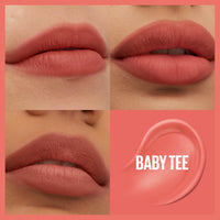 Thumbnail for MAYBELLINE Super Stay Teddy Lip Tint, Long Lasting Matte Lipstick For Up To 12HR Wear, Baby Tee, 1 Count