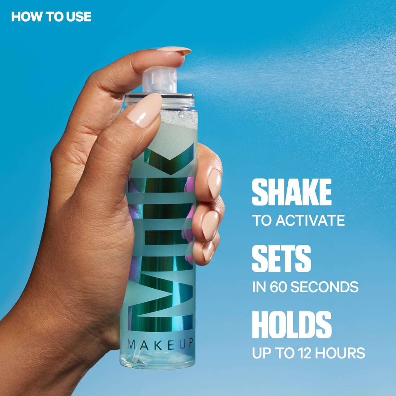 Milk Makeup Hydro Grip Set + Refresh Spray with Hyaluronic Acid â€“ Sets Makeup + Hydrates Skin for Up to 12 Hours â€“ Long-Lasting, Alcohol-Free Facial Mist for Dewy, Radiant Skin â€“ 3.38 oz