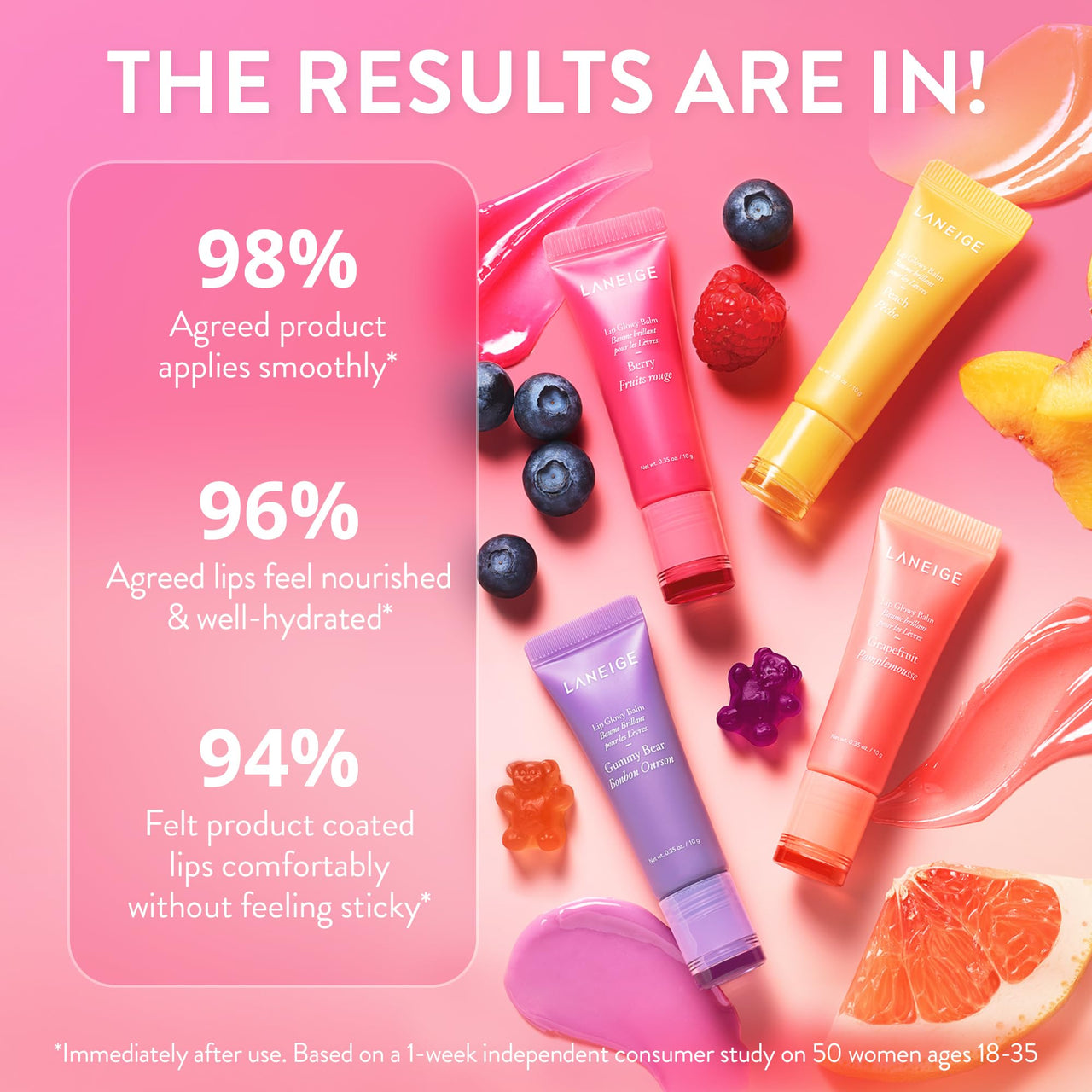 LANEIGE Lip Glowy Balm Peach: Hydrate, Glossy, Lightweight, Moisturize & Tint with Shea Butter