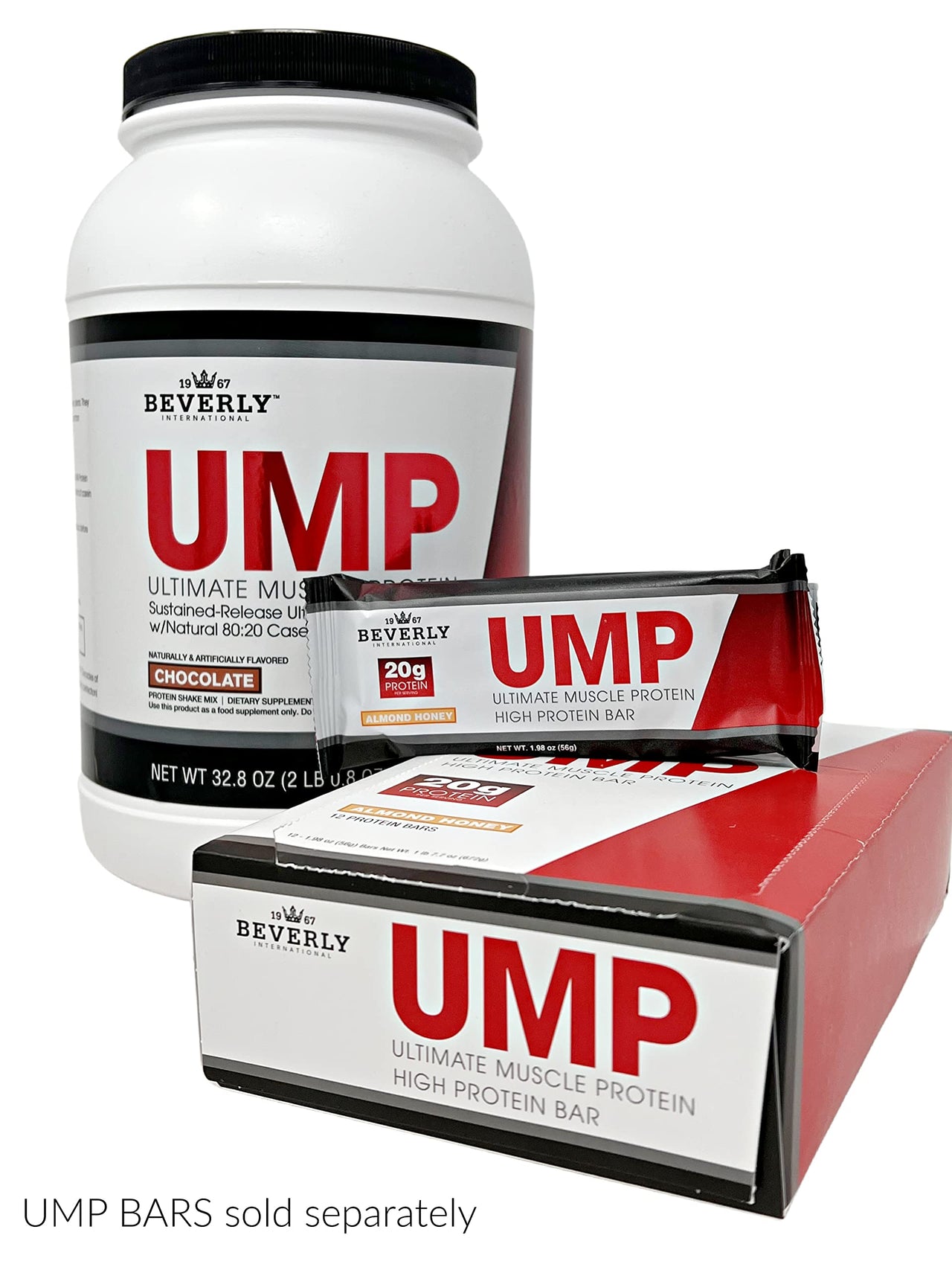 Beverly International UMP Protein Powder, Chocolate. Unique Whey-Casein Ratio Builds Lean Muscle. Easy to Digest. No Bloat. (32.8 oz) 2lb .8 oz