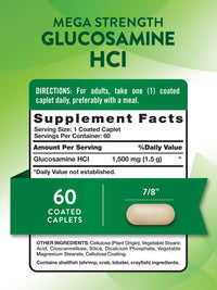 Thumbnail for Nature's Truth Glucosamine HCI 1500mg | 60 Caplets | Mega Strength | Non-GMO & Gluten Free Supplement