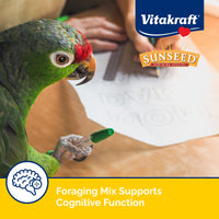 Thumbnail for Vitakraft Sunseed Vita Prima Safflower Formula Parrot Food for Medium and Large Birds 4 lb. Bag with Seeds Grains Fruits and Veggies for Wholesome Daily Nutrition Your Parrot is Family