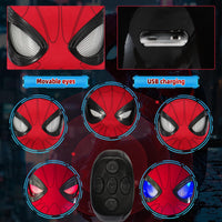 Thumbnail for Shampoer Spider Superhero Dynamic Mask - Remote LED Light & Moving Mech Eyes for Immersive Hero Experience, Nice Choice for Superhero Fans