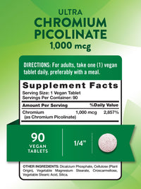 Thumbnail for Nature's Truth Ultra Chromium Picolinate 1000mcg | 90 Tablets | Vegan, Non-GMO & Gluten Free Supplement
