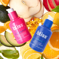 Thumbnail for Bliss Vitamin C Face Serum + Glow & Hydrate Hyaluronic Acid Peptides + Niacinamide Antioxidant Brightening Dark Spot - Anti-Aging - Renew Night Acne Glycolic Uneven Tone