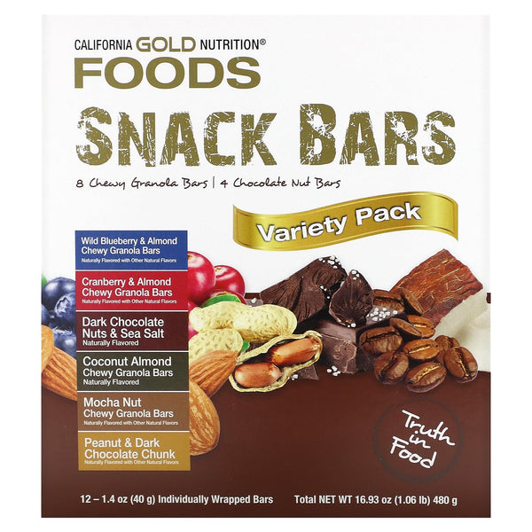 Image 1 of Maple, Nuts, Sea Salt, Variety Pack Snack Bars, Simple Ingredients, 7 g Plant-Based Protein, 6 g Fiber, No Artificial Colors, Flavors, Sweeteners, Preservatives, 1.4 oz (40 g) Each, 12 Bars