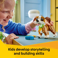 Thumbnail for LEGO Creator 3 in 1 Cute Animals: Playful Puppy Dog Building Toy - Bedroom Decor for Girls & Boys, Ages 8+ - Gift for Birthdays - Build a Dog, Squirrel, or Duck - 31382