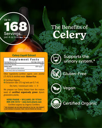 Thumbnail for Herb Pharm Certified Organic Celery Seed Liquid Extract for Urinary System Support - 4 Ounce
