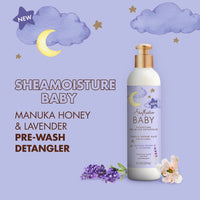 Thumbnail for SheaMoisture Baby Pre-Wash Hair Detangler Manuka Honey & Lavender for Delicate Hair and Skin Nighttime Skin and Hair Care Regimen 8 oz