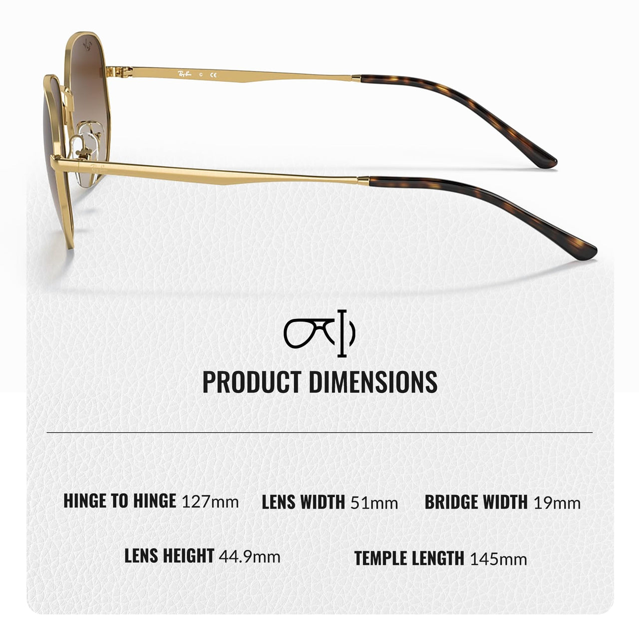 Ray-Ban RB3682 Square-Round Shaped Non-Polarized Sunglasses for Men & Women – Includes Official RAYBAN Eyewear Kit – Ideal Formal & Casual Wear Sunglasses – Gradient Brown Lens