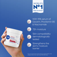 Thumbnail for NIVEA Intense Healing Body Cream for Dry Skin with Glycerin, Provitamin B5 and Niacinamide, 72-Hour Moisture, Non-Greasy Body Moisturizer Immediately Soothes Dry, Itchy Skin Feeling, 13.5 Oz Jar