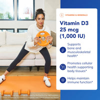 Thumbnail for Pure Encapsulations Vitamin D3 25 mcg (1,000 IU) - Supplement to Support Bone, Joint, Breast, Heart, Colon & Immune Health* - with Premium Vitamin D - 250 Capsules