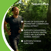 Thumbnail for NaturesPlus Herbal Actives Gugulipid - 750 mg, 2.5% Guggulsterones - 60 Vegan Capsules - Ayurvedic Botanical Supplement - Maximum Potency - Vegetarian, Gluten-Free - 60 Servings
