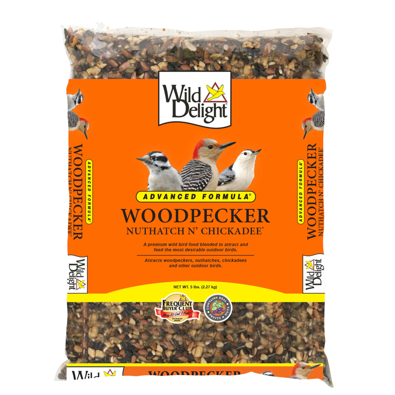 Wild Delight Woodpecker, Nuthatch N' Chickadee Food, 5 lb (364050)