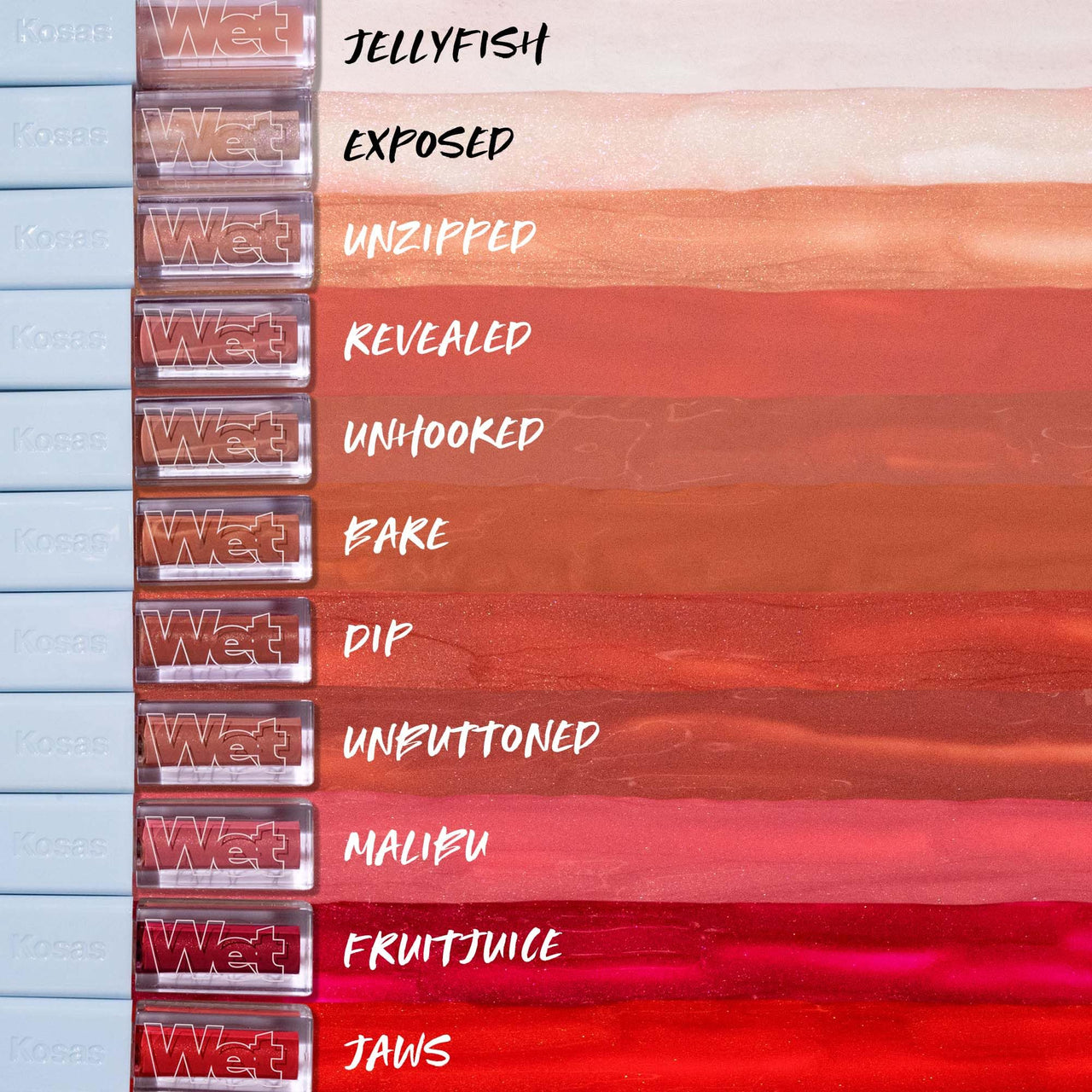 Kosas Wet Lip Oil Gloss - Hydrating Lip Plumping Treatment with Hyaluronic Acid & Peptides, Non-Sticky Finish (Jellyfish)