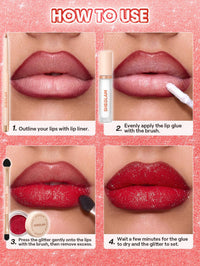 Thumbnail for SHEGLAM Lip Dazzler Glitter Kit Long-Lasting Glitter Lip Gloss Sexy Super Stay Non-Sticky Shiny Liquid Kit Lipstick Y2K-Final Act