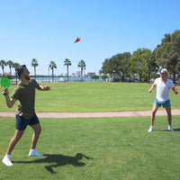 Thumbnail for Jazzminton Paddle Game Select Double Badminton Set 4 Rackets - Beach Games for Kids Teens Adults and Family Games -Outdoor Games for Lawn, Yard, Tailgating, Camping Games