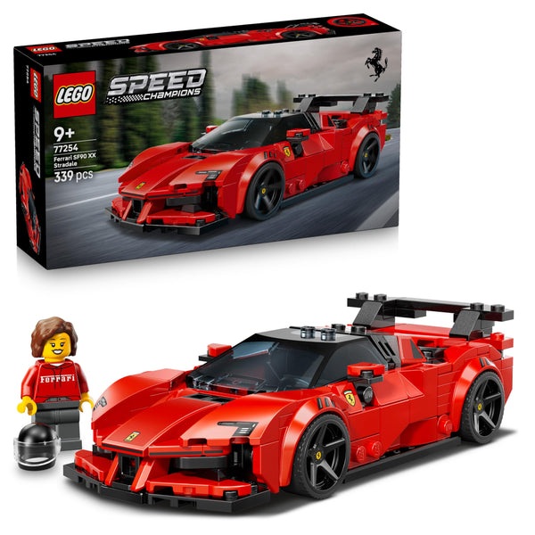 Lego 77254 Speed Champion Ferrari SF90 XX Stradale Sports Car Toy Birthday Present Blocks Boys Girls Children 9 Years Old 10 Years Old 11 Years Old Elementary School Vehicle Mini Car Interior Stylish