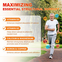 Thumbnail for Calcium 1200 mg with Vitamin D3 Gummies for Adults - Calcium Citrate with Vitamin D3 K2, Magnesium, Zinc, Boron, Copper and Ashwagandha - Extra Absorption Calcium Supplement for Women Men