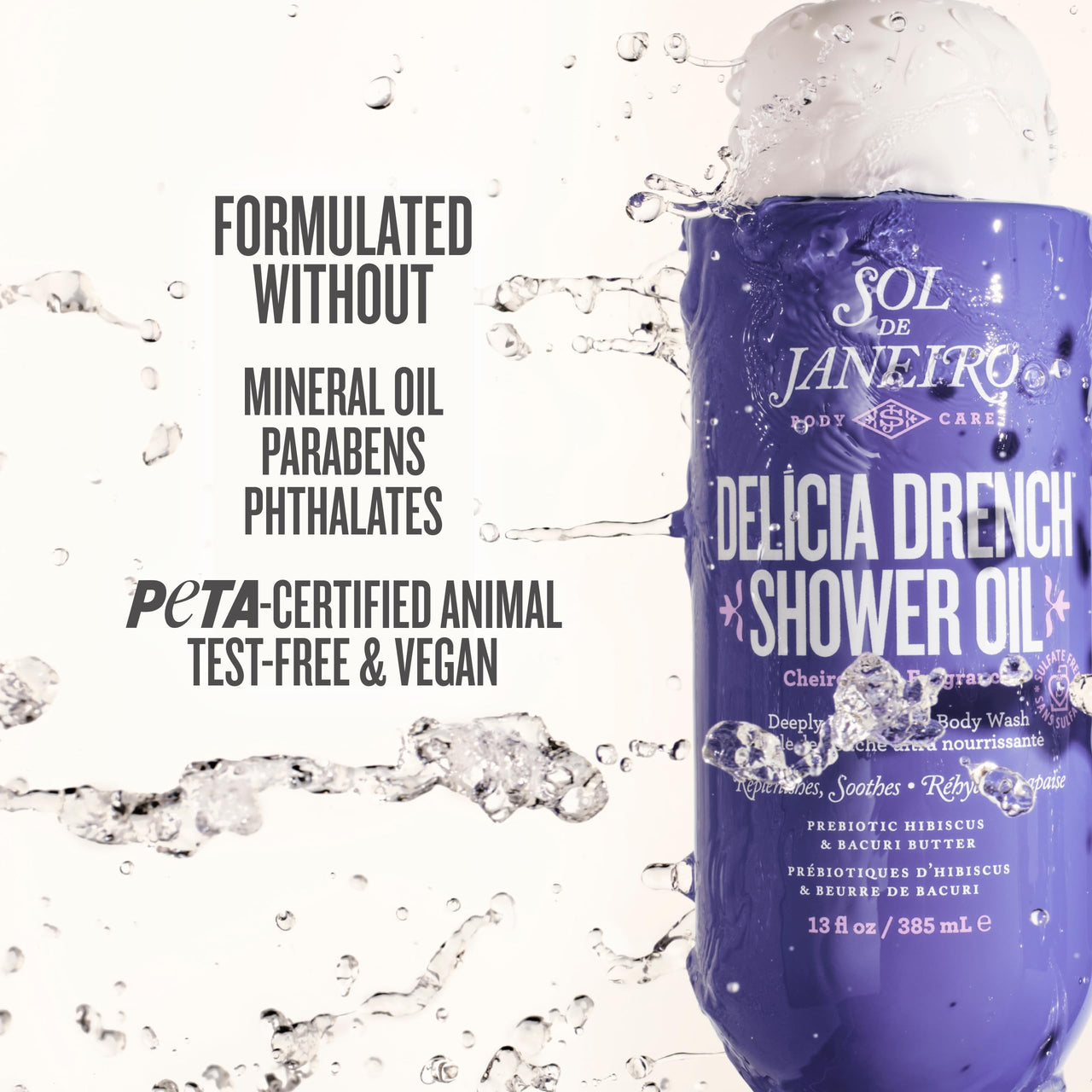 Sol de Janeiro Delicia Drench Shower Oil Travel Size 3 fl oz