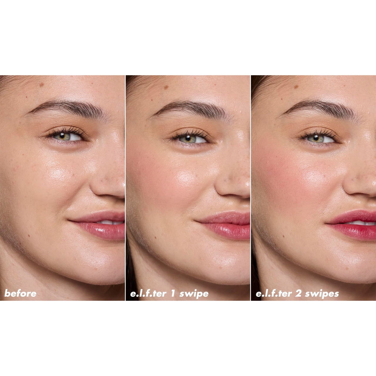 e.l.f. Sheer For It Blush Tint, Multi-Use, Long-Lasting Lip & Cheek Makeup, Creates A Natural Flush Finish, Vegan & Cruelty-Free, Left On Red