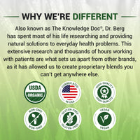 Thumbnail for Dr. Berg USDA Certified Organic Green Powder Superfood (60 Servings) - Made with Raw Wheatgrass, Chlorophyll, Trace Minerals & Natural Enzymes - Non-GMO Green Superfood Powder - Lemon Flavor