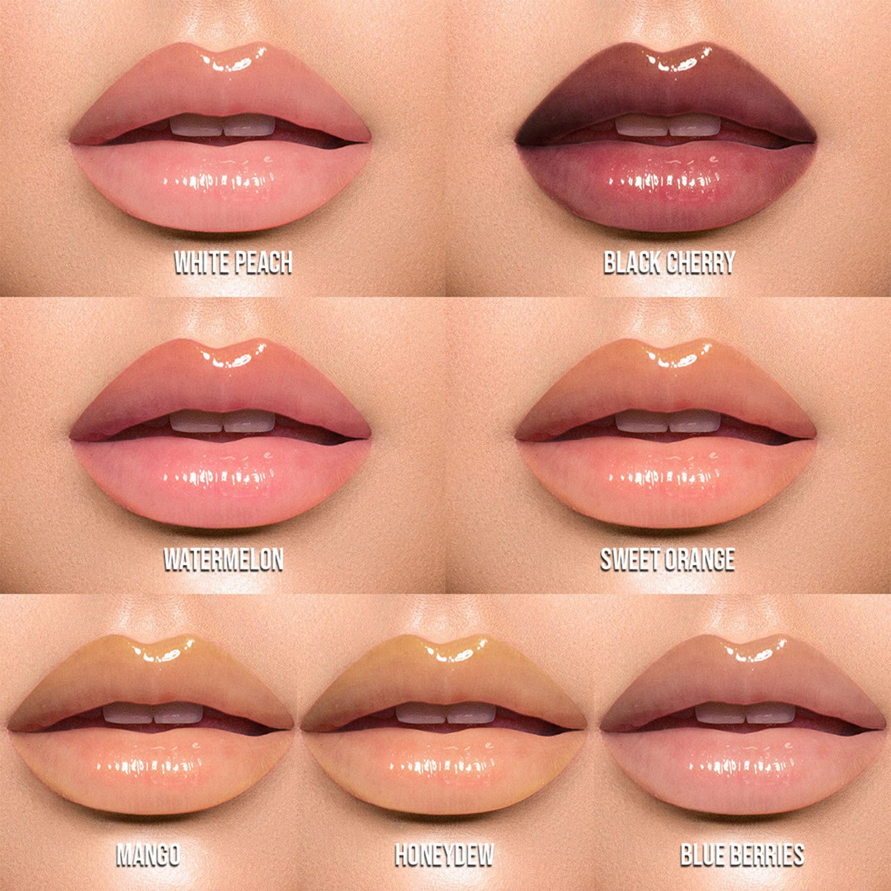 Juvia's Place Magic Lip Oil - White Peach - Smooth, Hydrating w/Vitamin E for Soft, Glossy, Juicy Lips - Infused with Fruit Extracts - Tinted, Shimmering, Lightweight & Non-sticky Lip Oil for Summer