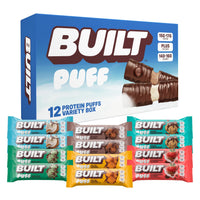 Thumbnail for Built Bar, Puff Protein Bars, Variety Pack, Collagen, On-the-go Snacks, Breakfast Bar, Mixed Sampler, 12 Pack