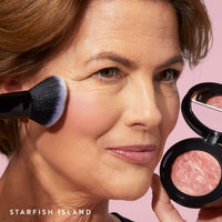 Thumbnail for LAURA GELLER NEW YORK Baked Blush-n-Brighten Marbleized Blush for Cheeks - Starfish Island - Natural Finish - Buildable Color
