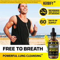 Thumbnail for HERBIFY Mullein Drops - Lung Cleanse - Leaf Extract - Powerful Mullein for Immune Support,Detox & Respiratory Support - Made in USA - Lung Cleanse for Smokers - 4 Oz