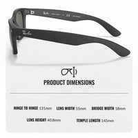 Thumbnail for Ray-Ban RB2132 NEW WAYFARER CLASSIC POLARIZED Square Shaped Sunglasses for Men & Women – Includes Official Rayban Eyewear Kit – Ideal Formal & Casual Wear Sunglasses – Green Lens