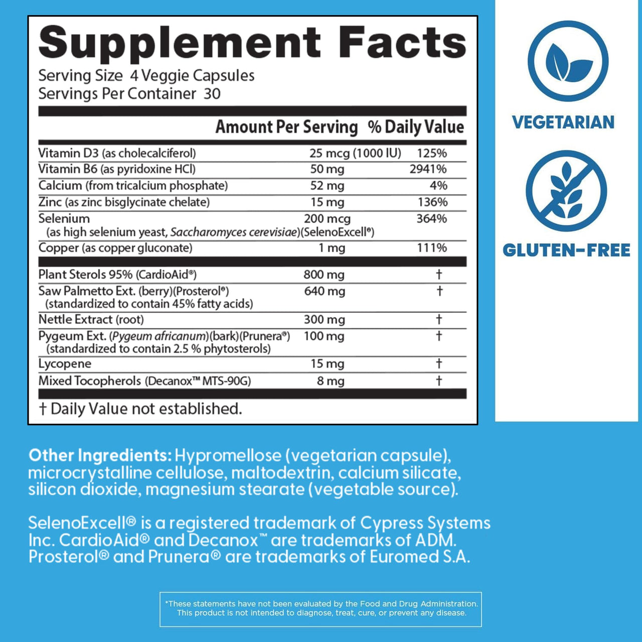 Doctors Best Comprehensive Prostate Formula with SelenoExcell and CardioAid, Supports Prostate Health, Gluten Free, Vegetarian 120 Veggie Caps