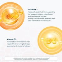 Thumbnail for Youtheory K2D3 - Bone & Heart Health Support - Combines Vitamin D3 & Vitamin K2 - Dairy, Soy & Gluten Free - 60 Vegetarian Capsules