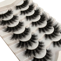 Thumbnail for Pooplunch False Eyelashes Faux Mink Lashes Cat-Eye Look 18MM Wispy Long 8D Volume Fake Eyelash Strips 7 Pairs Pack