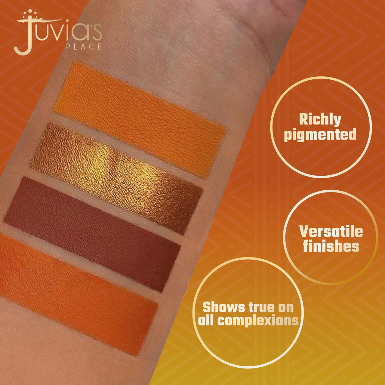Juvia's Place Rebel Quad Honey Eyeshadow Palette - Shades of 4, Professional Eye Makeup, Pigmented Makeup Palette for Eye Color & Shine, Pressed Eyeshadow Cosmetics