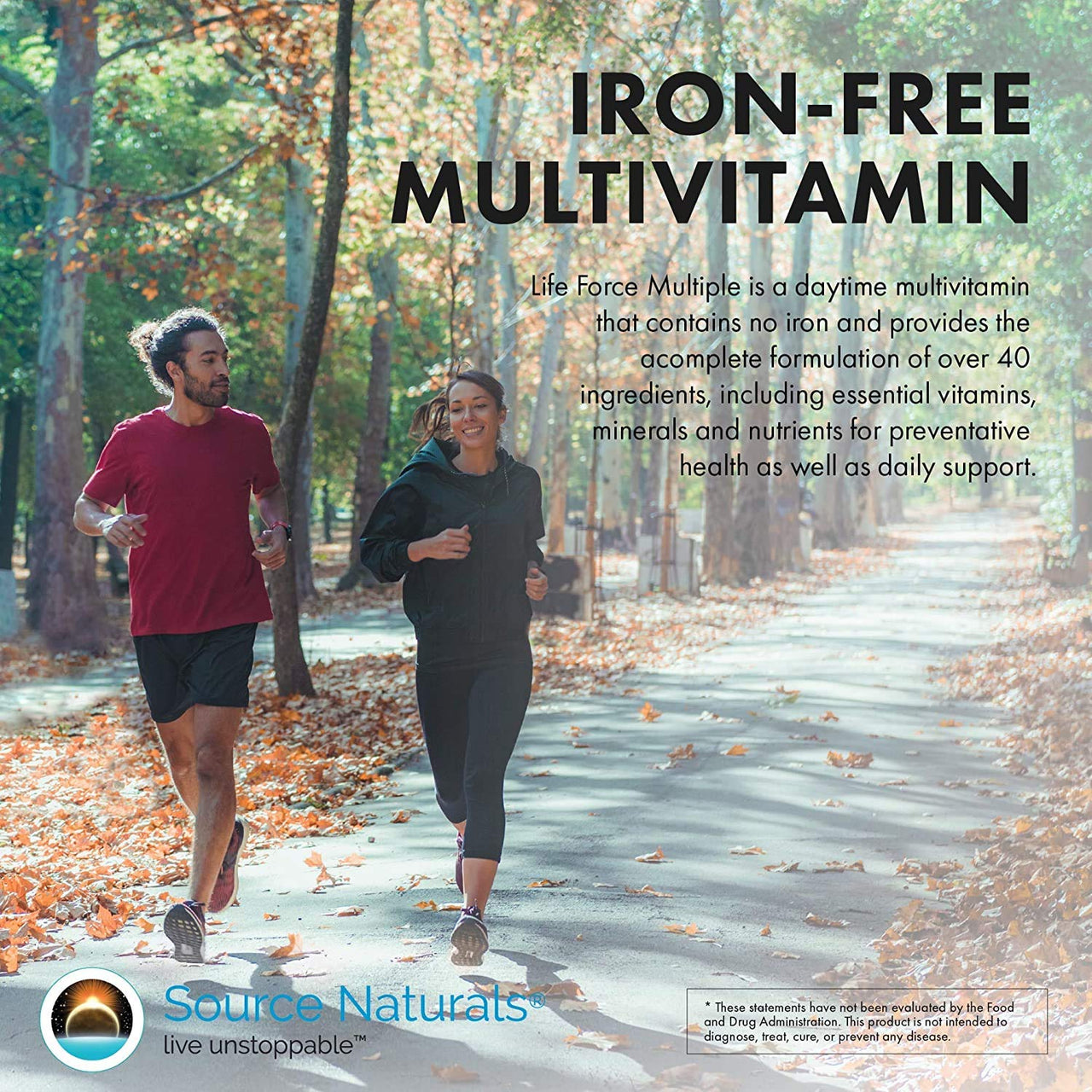 Source Naturals Life Force Multiple Iron Free Daily Multivitamin High Potency Essential Vitamins, Minerals, Antioxidants & Nutrients - Energy & Immune Boost* - 60 Capsules