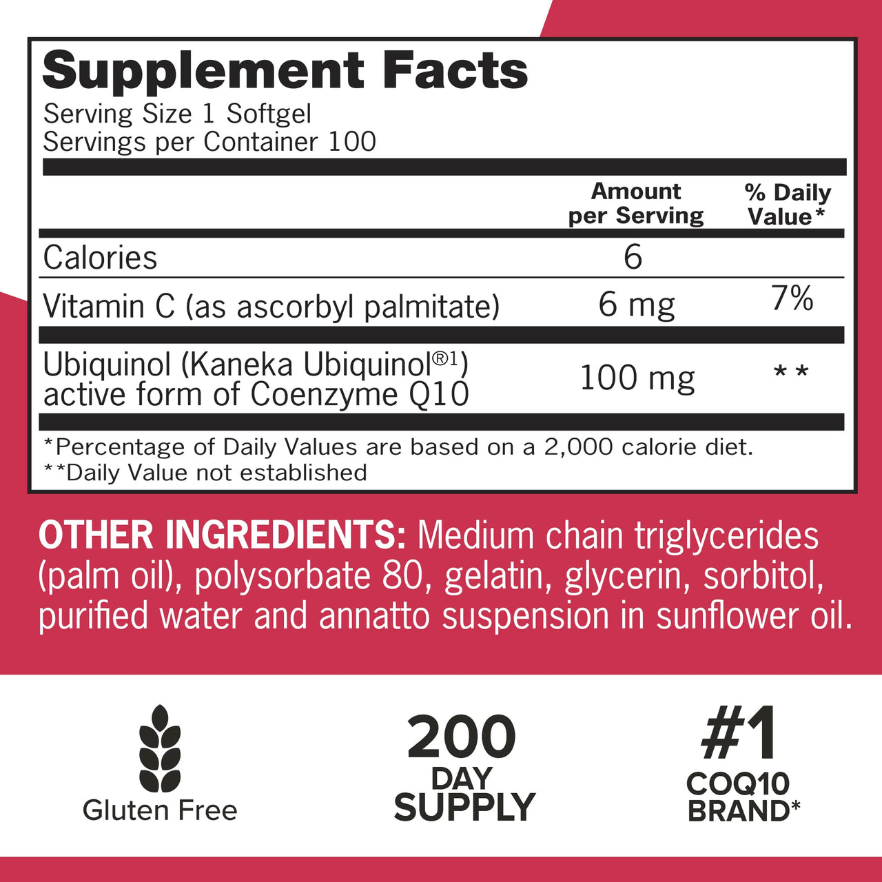 Qunol Mega Ubiquinol CoQ10 100mg, Superior Absorption, Patented Water and Fat Soluble Form of Coenzyme Q10, Natural Supplement Antioxidant for Heart Health, 100 Count, Pack of 2 (11211-SEG100)