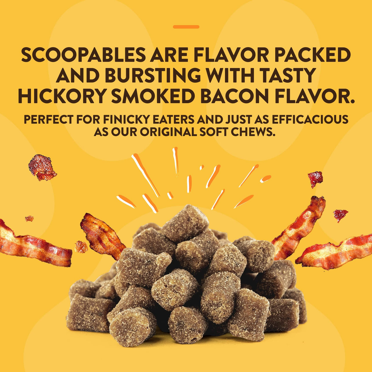 NaturVet Scoopables Emotional Support for Dogs - Daily Calming Aid Promotes 24/7 Normal, Calm Behavior - Hickory Smoked Bacon Flavored | 11oz Bag