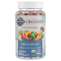 Thumbnail for Garden of Life Organics Men's Gummy Vitamins - Berry - Certified Organic, Non-GMO, Vegan, Kosher Complete Multi - Methyl B12, C & D3 - Gluten, Soy & Dairy Free, 120 Real Fruit Chew Gummies