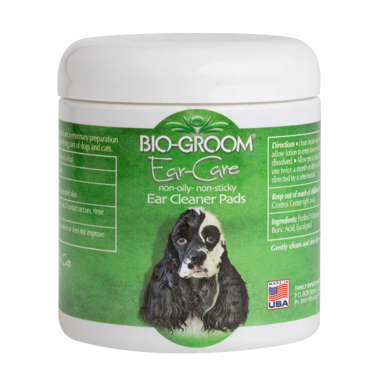 Bio-Groom Ear-Care Dog Ear Cleaner Pads - Dog Ear Wipes, Cruelty-Free, Made in USA, Gentle Wax Remover, Pet Ear Cleaner for Dogs and Cats - 25 Pads 1-Pack