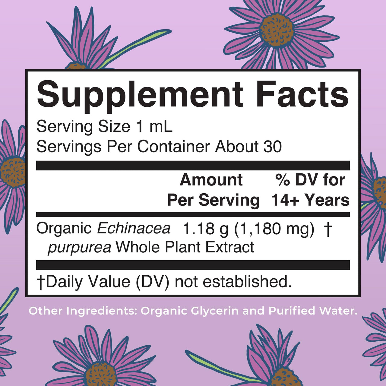 MaryRuth Organics Echinacea Purpurea Liquid | Sugar Free | USDA Organic | Echinacea Liquid Drops for Immune Support| Respiratory Health | Alcohol Free | Non-GMO | Vegan | 1 Fl Oz