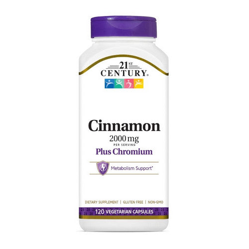 21st Century Cinnamon Plus Chromium 2000 mg 120 Veg Caps