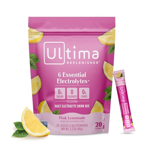 Image 9 of Pink Lemonade / 20 Count (Pack of 1) for the product Ultima Replenisher Electrolyte Packets Variety Pack